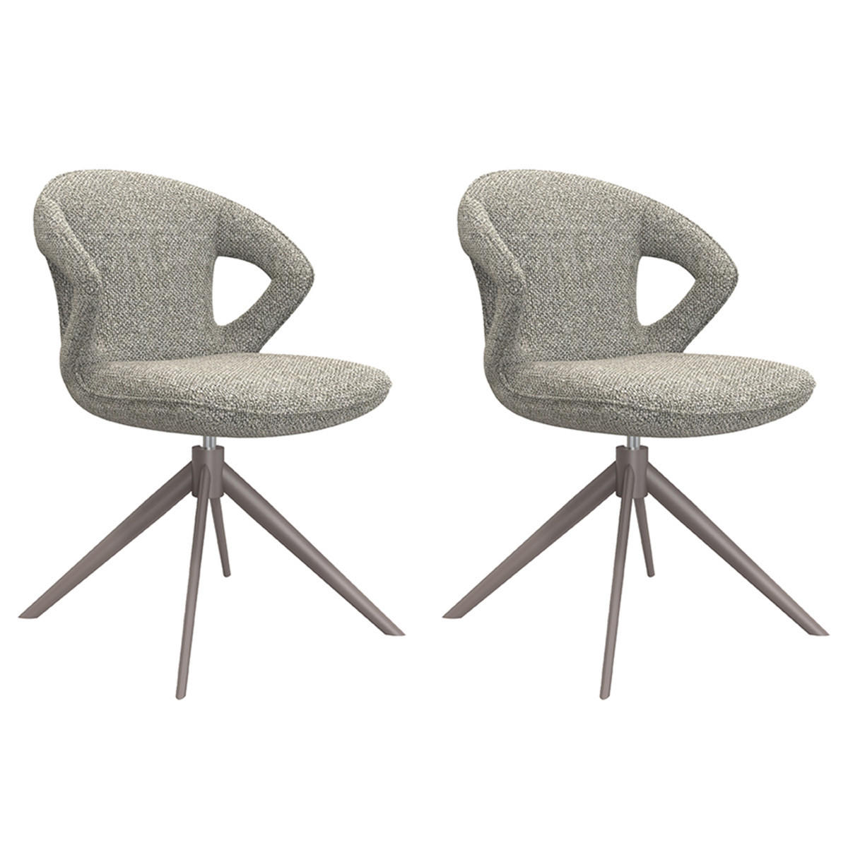 ESSZIMMERSTUHL Zürich Grau 56/64/86 cm 2er-Set - Grau, Textil (64/86/56cm) - LABEL51