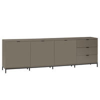 SIDEBOARD - MDF / Metall - Taupe/Schwarz, Holzwerkstoff/Metall (240/74/40cm) - home24