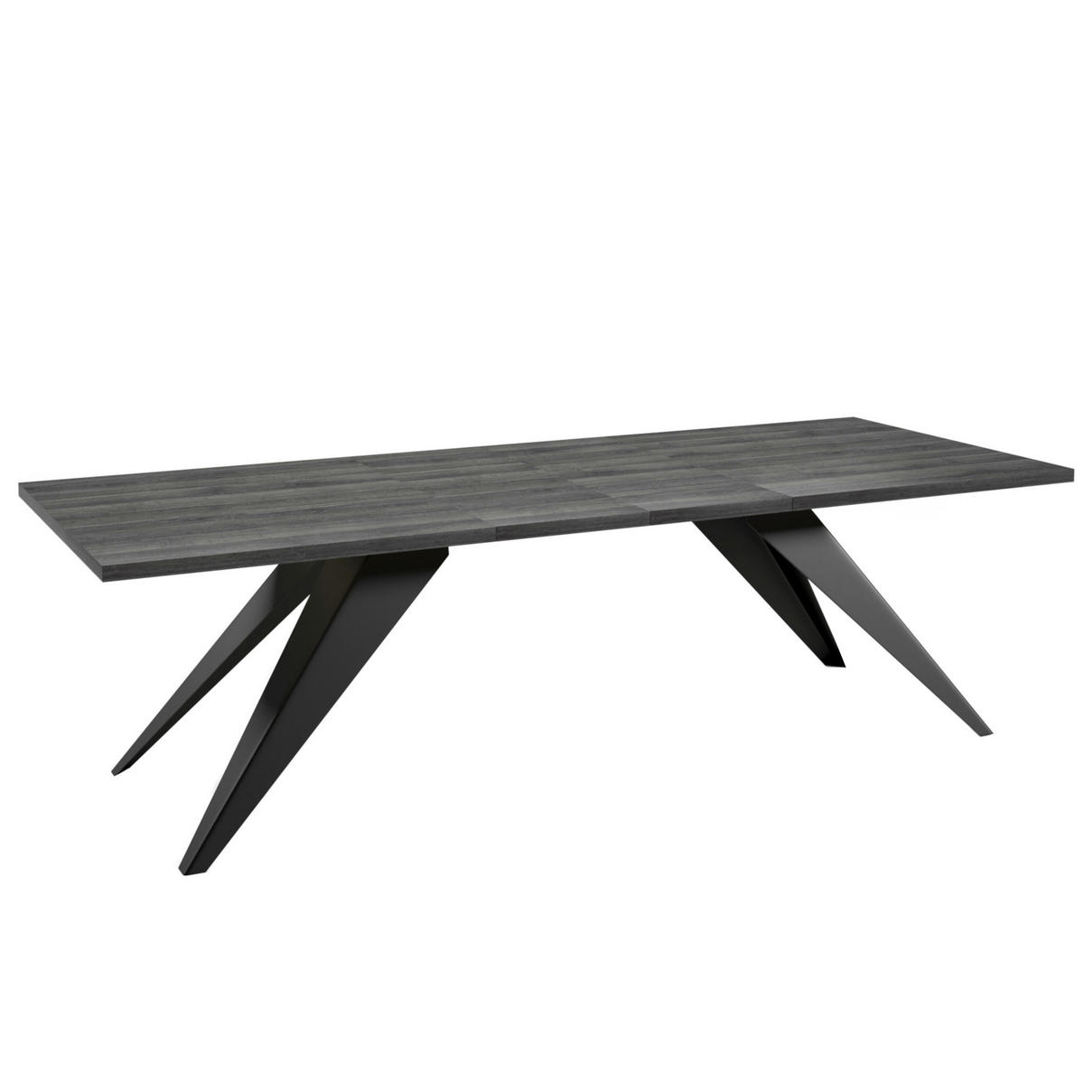 ESSTISCHE SENTO - Anthrazit/Schwarz, Holzwerkstoff (90/160/76cm) - Meblini