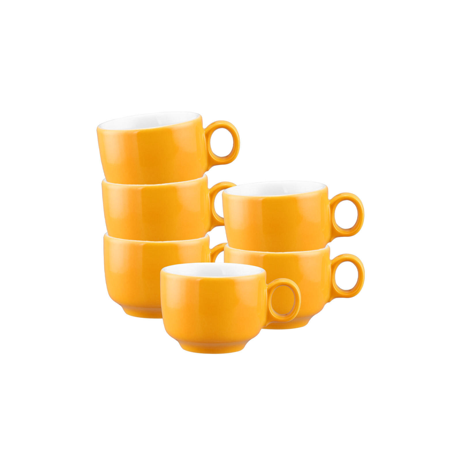 ESPRESSOTASSEN Sento Home Pure Colors Mango Orange 80 ml 6er Set - Orange, Keramik (0.08L) - Seltmann Weiden