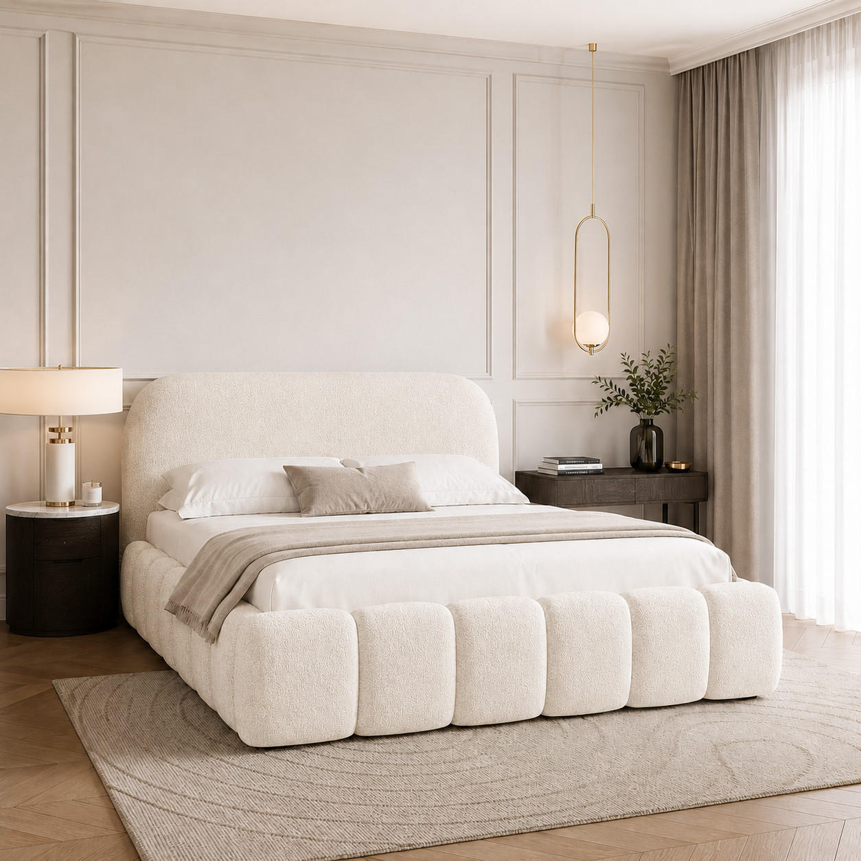 Furnistar Polsterbett Creme 140x200 cm