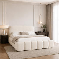 POLSTERBETT BELLURE Bettkasten Lattenrost 200x200 Creme - Creme, Holz (200/200cm) - Furnistar