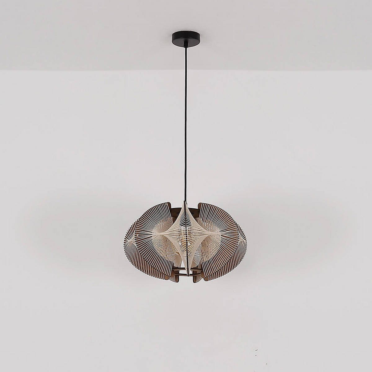 HÄNGELEUCHTE MDF Hanf Braun - Braun, Holz (34/34/150cm) - Nowa
