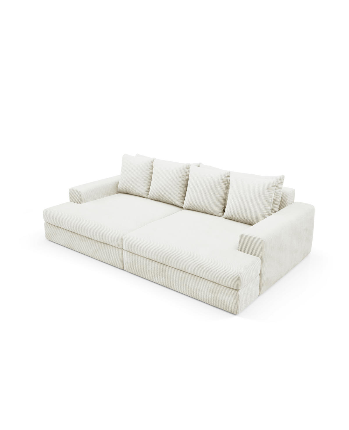 SOFA 4-Sitzer Cord beige - Beige, Textil (167/42/272cm) - Furnisell