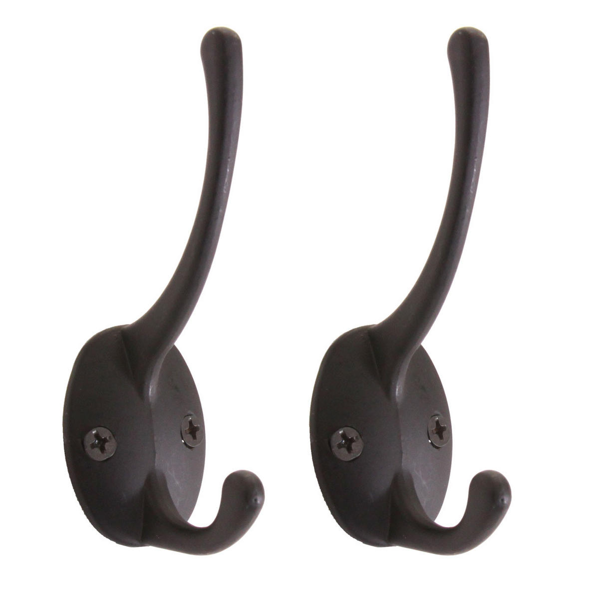 GARDEROBENHAKEN Schwarz 2er-Set - Schwarz, Metall (3/8/4cm) - MCW