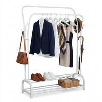 VĚŠÁK - bílá, kov/plast (110/146/33cm) - Relaxdays