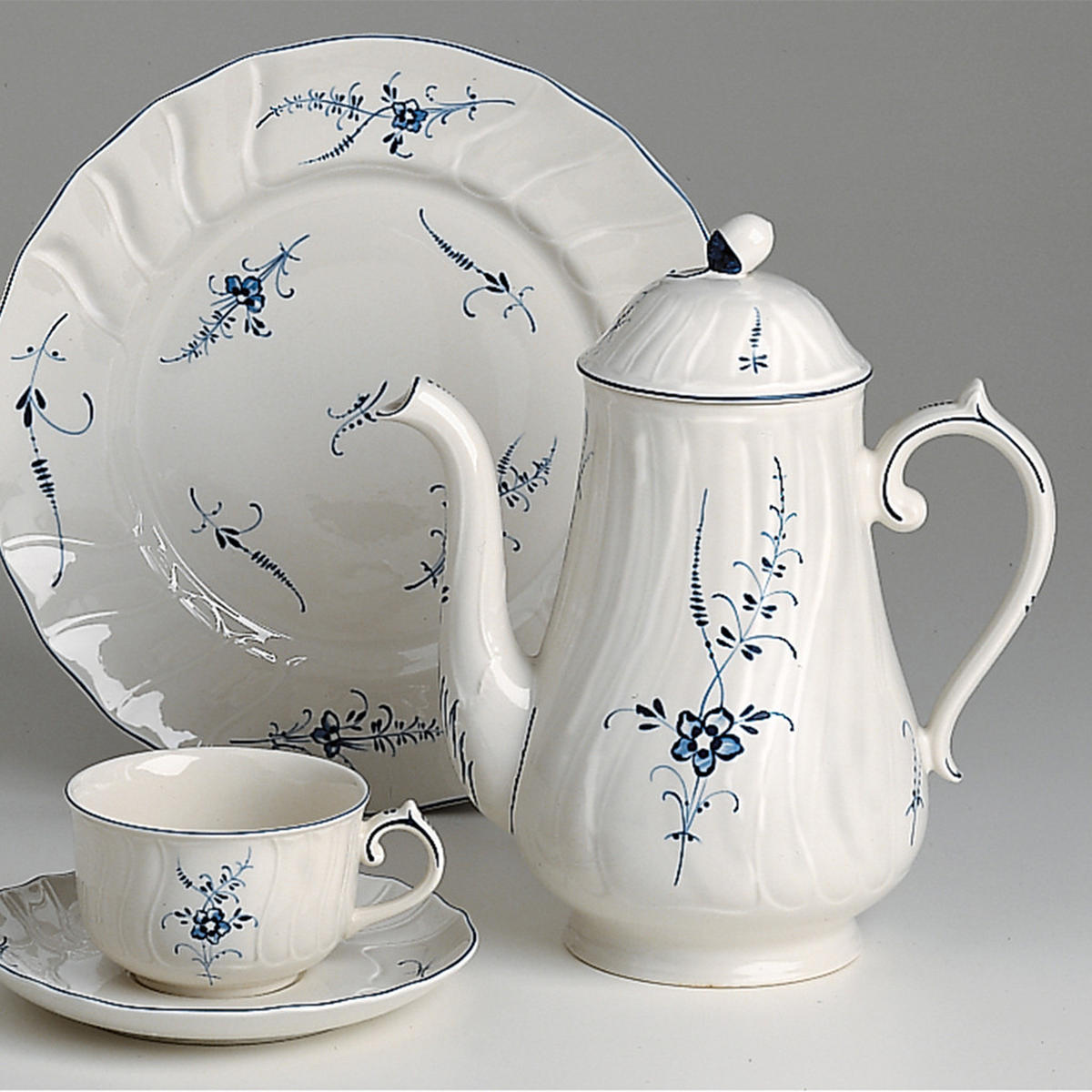 KAFFEEKANNE Vieux Luxembourg weiß-blau 1,3 l - Blau/Weiß, Keramik (1.3L) - Villeroy & Boch