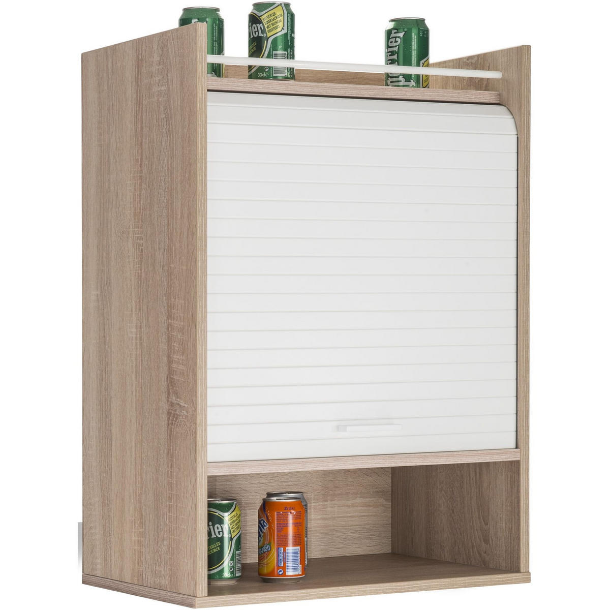KÜCHENOBERSCHRANK mit Rolladentür 35/54/77cm - Eichefarben, Holzwerkstoff (54/77/35cm) - Simmob