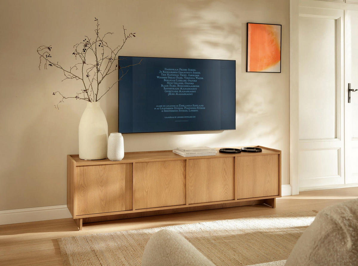 TV stolek Yasumi, dub, 195 cm - barva dubu, kompozitní dřevo (195/55/39cm) - Selsey