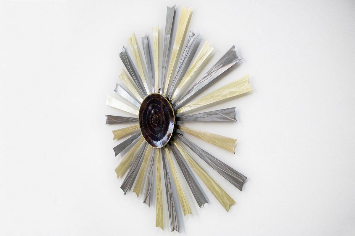 WANDDEKO Gold 110/110 cm - Silberfarben/Goldfarben, Metall (3/110/5cm) - KUNSTLOFT