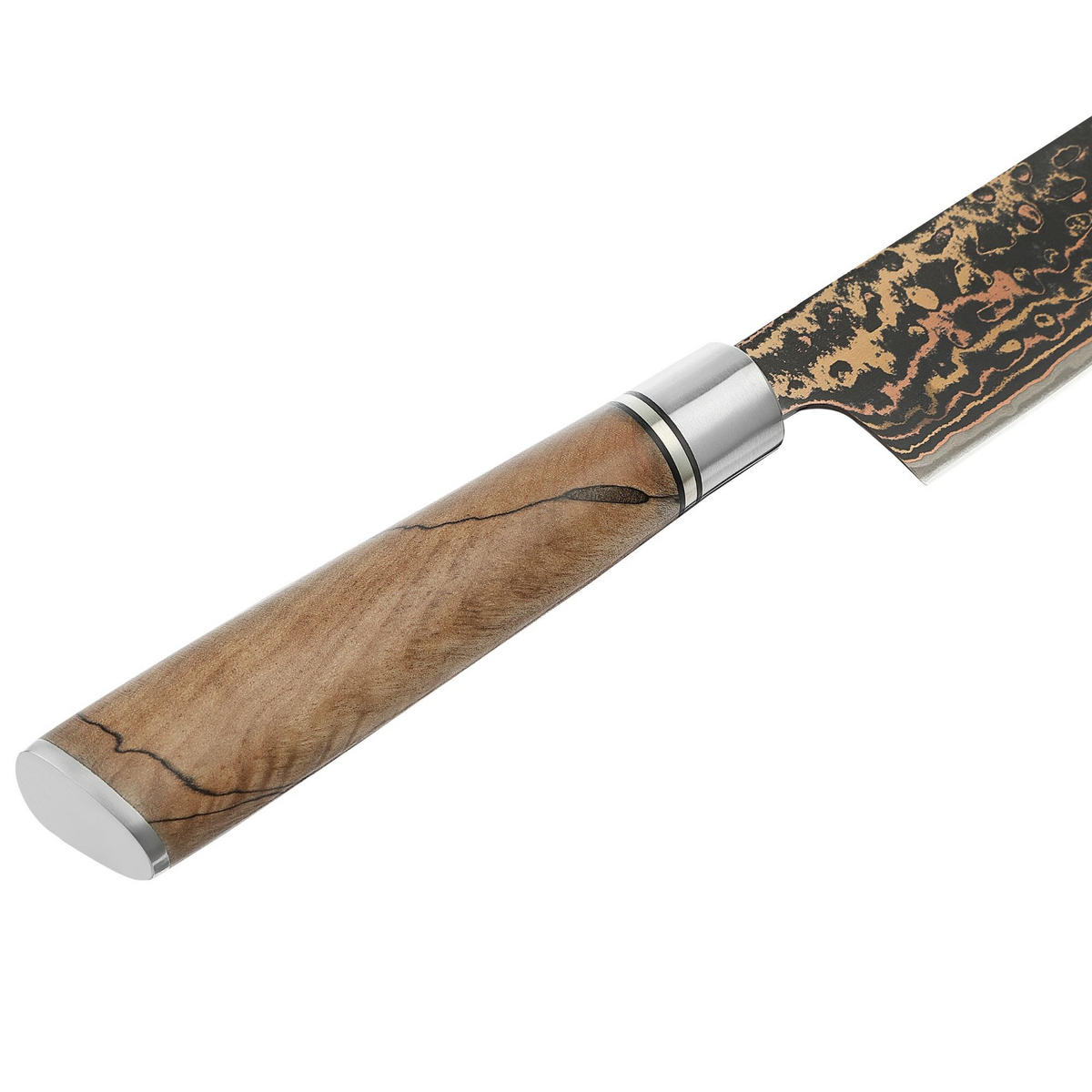 SANTOKU-MESSER 12 cm - Ahornfarben, Holz/Metall (24cm) - Zayiko
