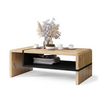 COUCHTISCH rechteckig Eiche Artisan - Schwarz matt 100/60/40 cm - Schwarz/Eiche Artisan, Holzwerkstoff (60/100/40cm) - designimpex
