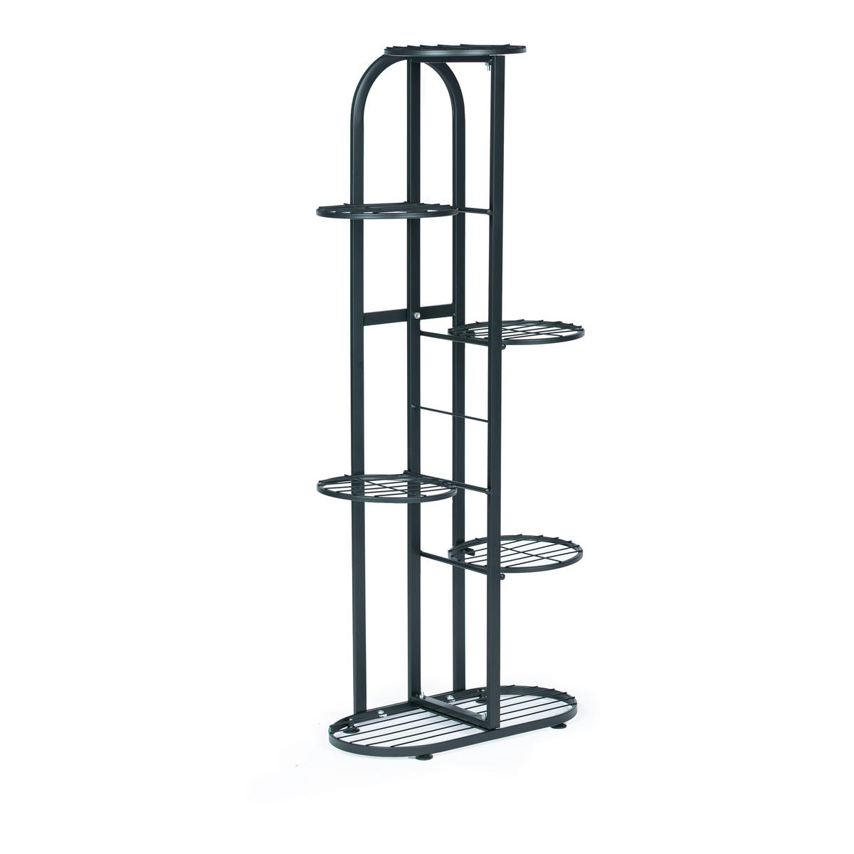 BLUMENSTÄNDER VERTA Schwarz - Schwarz, Metall (23.5/47/106cm) - Mat-Haus