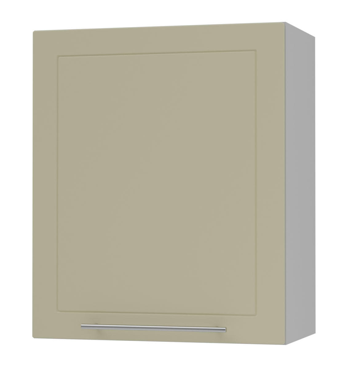 KÜCHENHÄNGESCHRANK Kvantum W2/60 Vanille Matt / Grau Matt 60 / 32,5 / 72cm - Creme/Grau, Holz/Holzwerkstoff (60/72/32.5cm) - Feldmann-Wohnen