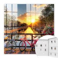 SCHLÜSSELBOX Weiß 30x30 cm – Türöffnung nach rechts - Urban West - Orange, Metall (30/30/5cm) - TULUP