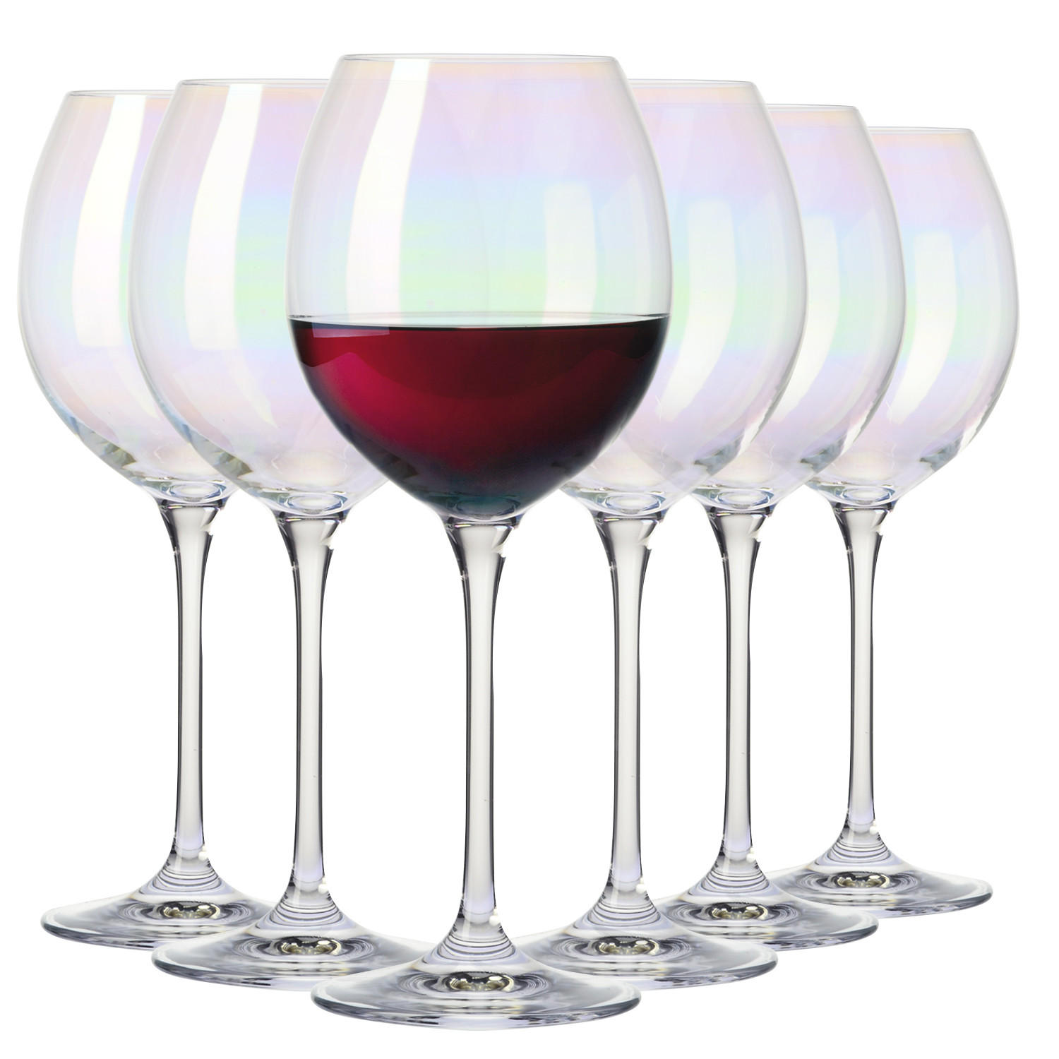 ROTWEINGLÄSER, 6er-Set, 380 ml - Multicolor, Glas (0.38L) - Krosno Glass