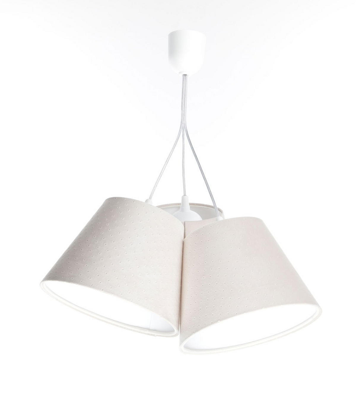 HÄNGELEUCHTE Weiß 26/19 cm - Beige, Kunststoff (26/0.8/19cm) - ONZENO