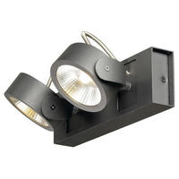DECKENSTRAHLER Kalu - Schwarz, Metall (8.9/8.9/16cm) - SLV