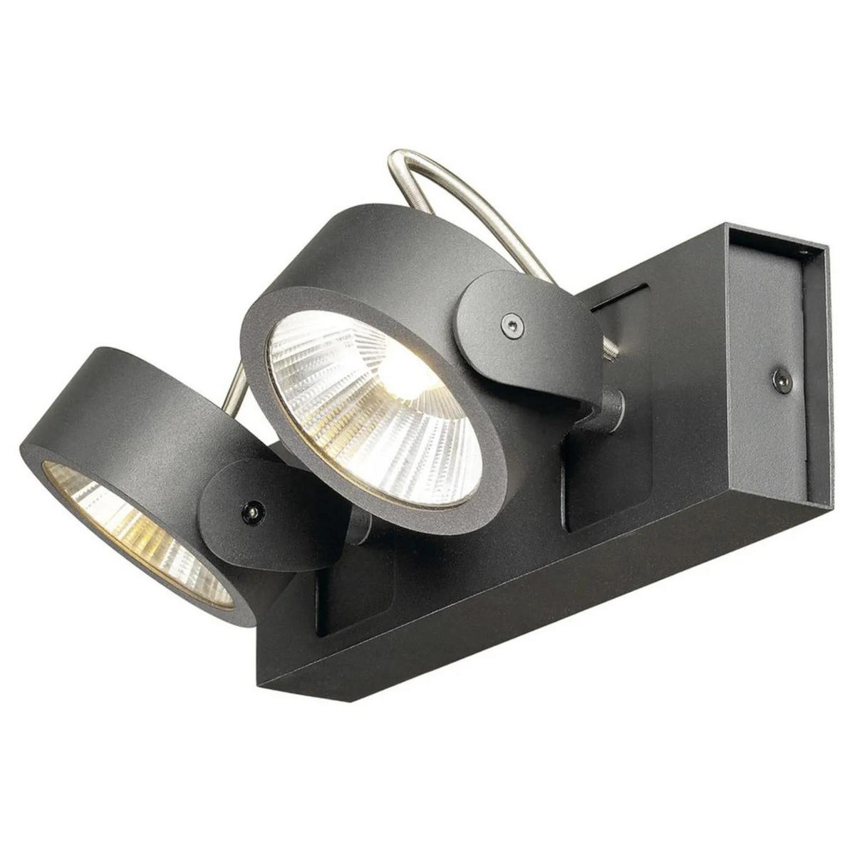 DECKENSTRAHLER Kalu - Schwarz, Metall (8.9/8.9/16cm) - SLV