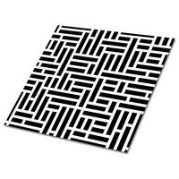 FLIESENAUFKLEBER 9 Stück 30x30 cm selbstklebend Geometrische Abstraktion - Schwarz, Textil (30/1.6/30cm) - TULUP