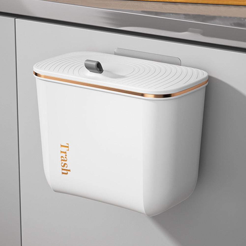 MÜLLEIMER 8L Mülltrennung Hängend Haken Kunststoff Weiß - Weiß, Kunststoff (26.6/22/14.8cm) - Livingandhome