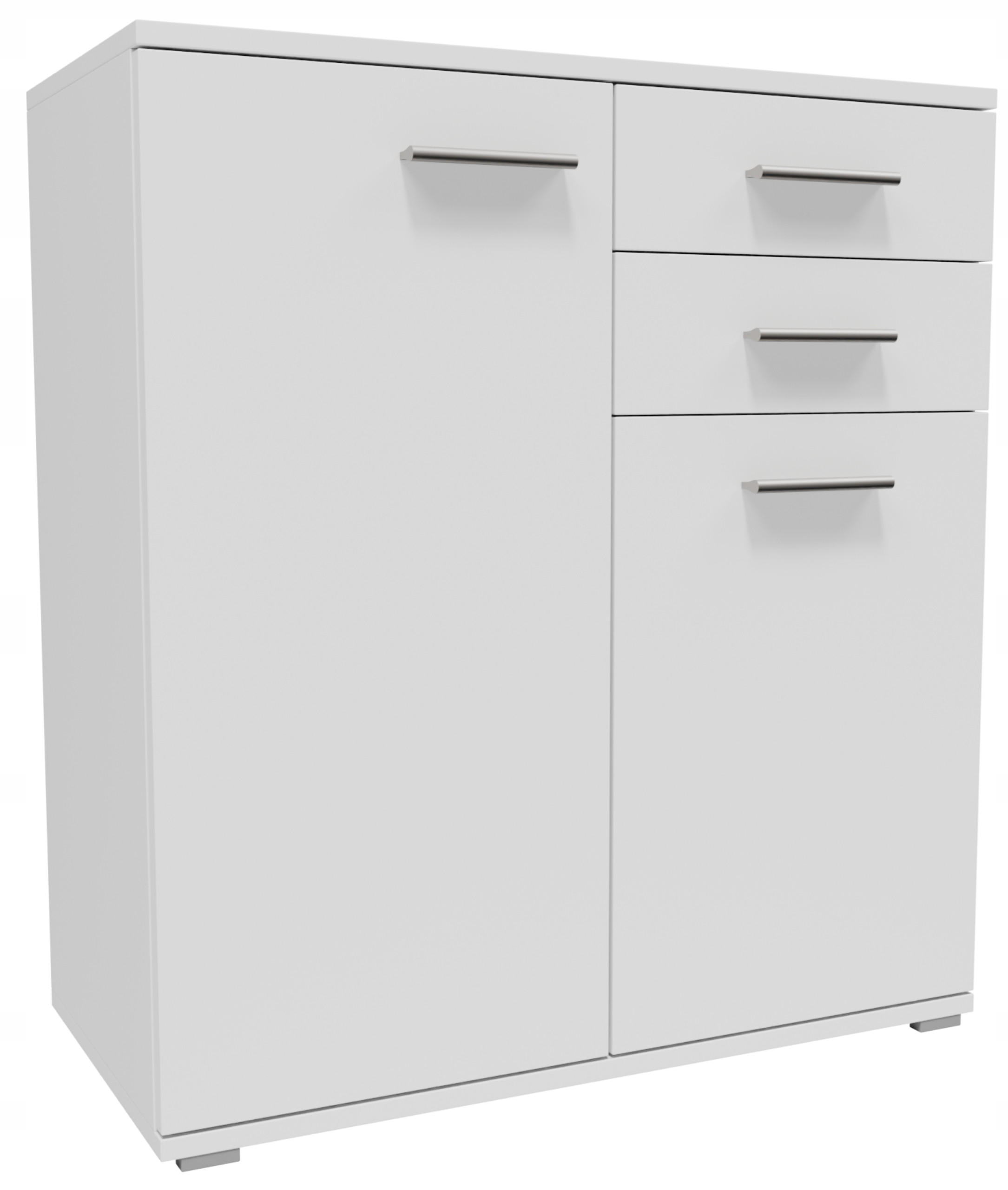 KOMMODE CR3-KD2 Weiß 69/34/73,5 cm - Weiß, Holzwerkstoff (69/73.5/34cm)