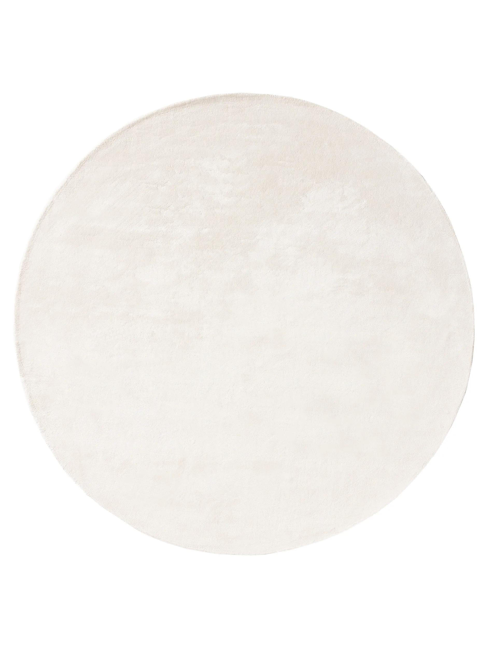 VISKOSETEPPICH rund Nela Ivory ø 120 cm rund - Creme, Textil (120/120cm) - benuta Pure