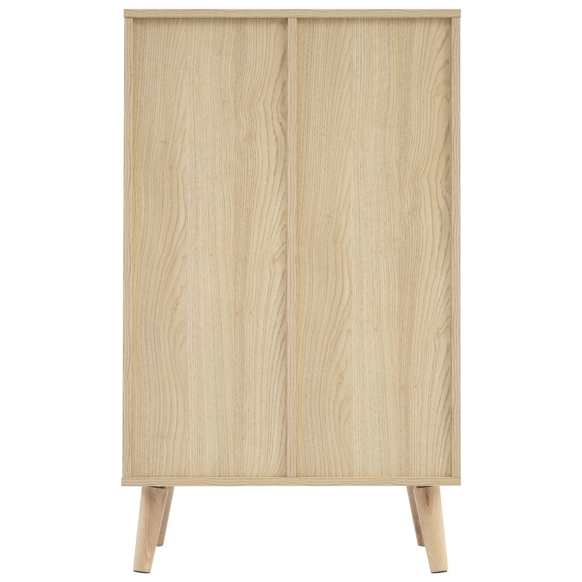 HIGHBOARD DE-38238 60/40/101 cm mit 2 Rattantüren und 1 Schublade Eiche - Eichefarben, Holzwerkstoff (60/101/40cm) - ComfortXL