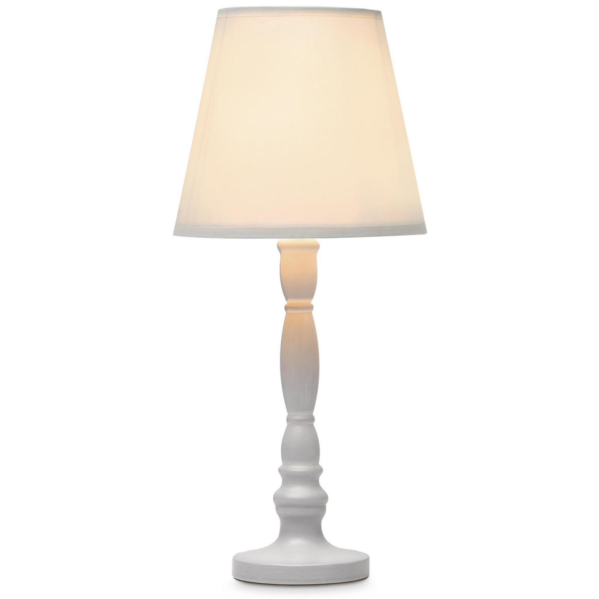 TISCHLAMPE GITTA 2-er Set, Grau - Grau, Keramik/Textil (22/22/51cm) - KONSIMO®