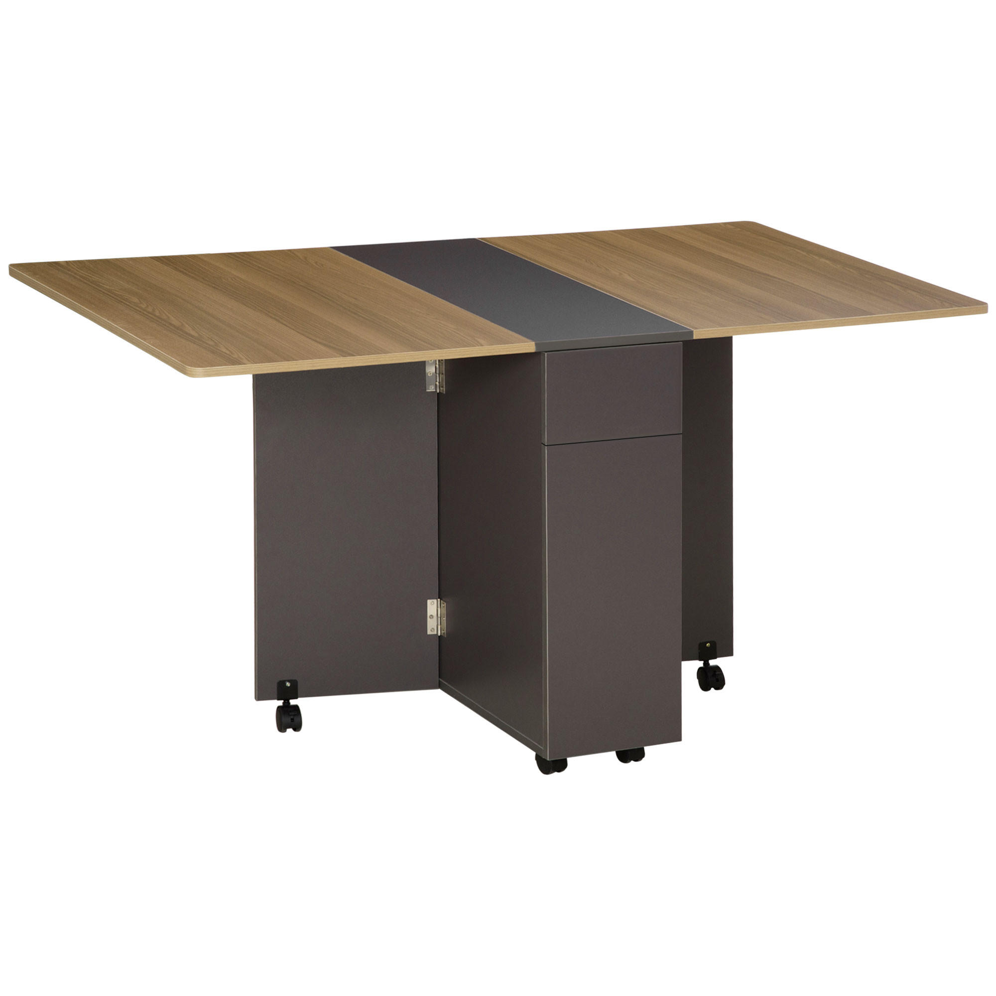 ESSTISCH Braun, Grau, Natur 1 Stück - Braun, Kunststoff (140/76/74cm) - GiPP