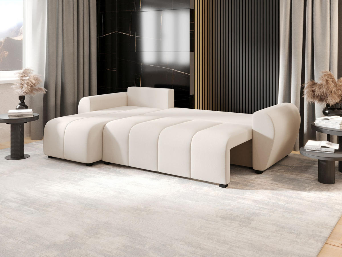 ECKSOFA MOLISA L Cosmic 10 Links mit Schlaffunktion - Beige, Textil (245/145cm) - Bedante
