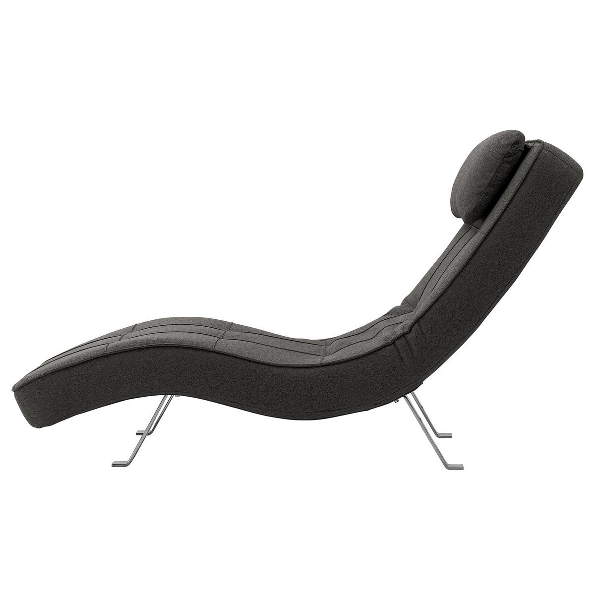 RELAXLIEGE - Chromfarben/Anthrazit, Textil/Metall (70/80/170cm) - home24