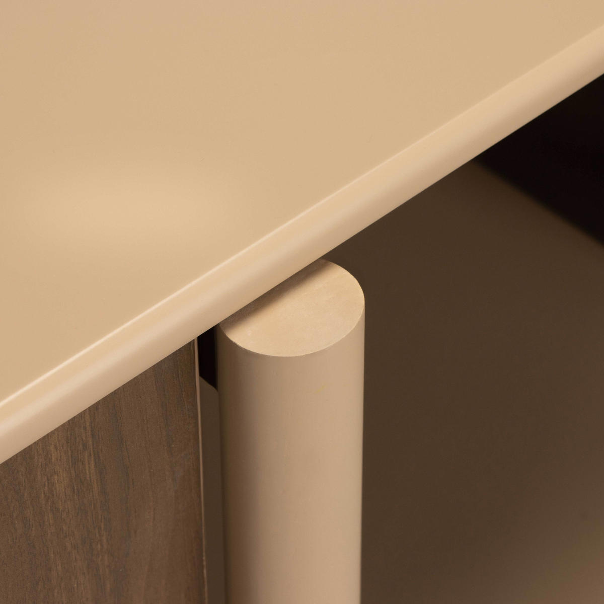 TV-MÖBEL mit 4 Türen, taupe - Taupe, Holz (180/55/40cm) - Oviala