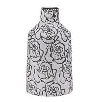 BLUMENVASE Steinzeug weiß Alinda - Weiß, Stein (26cm) - Beliani