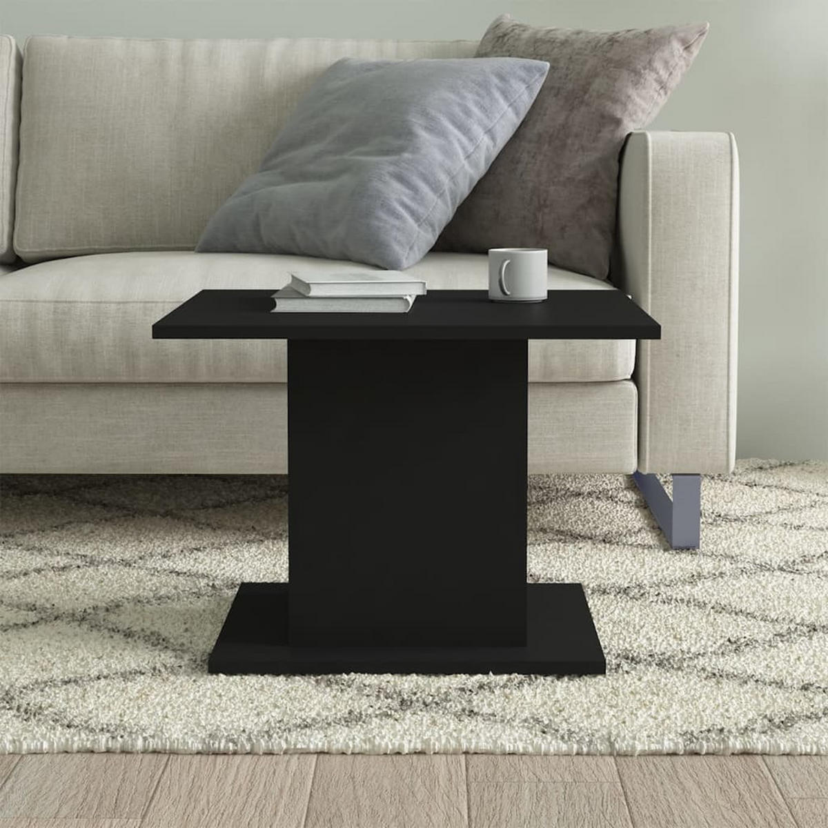 COUCHTISCH Schwarz 55,5x55,5x40 cm Holzwerkstoff - Schwarz, Holzwerkstoff (55.5/55.5/40cm) - furnicato