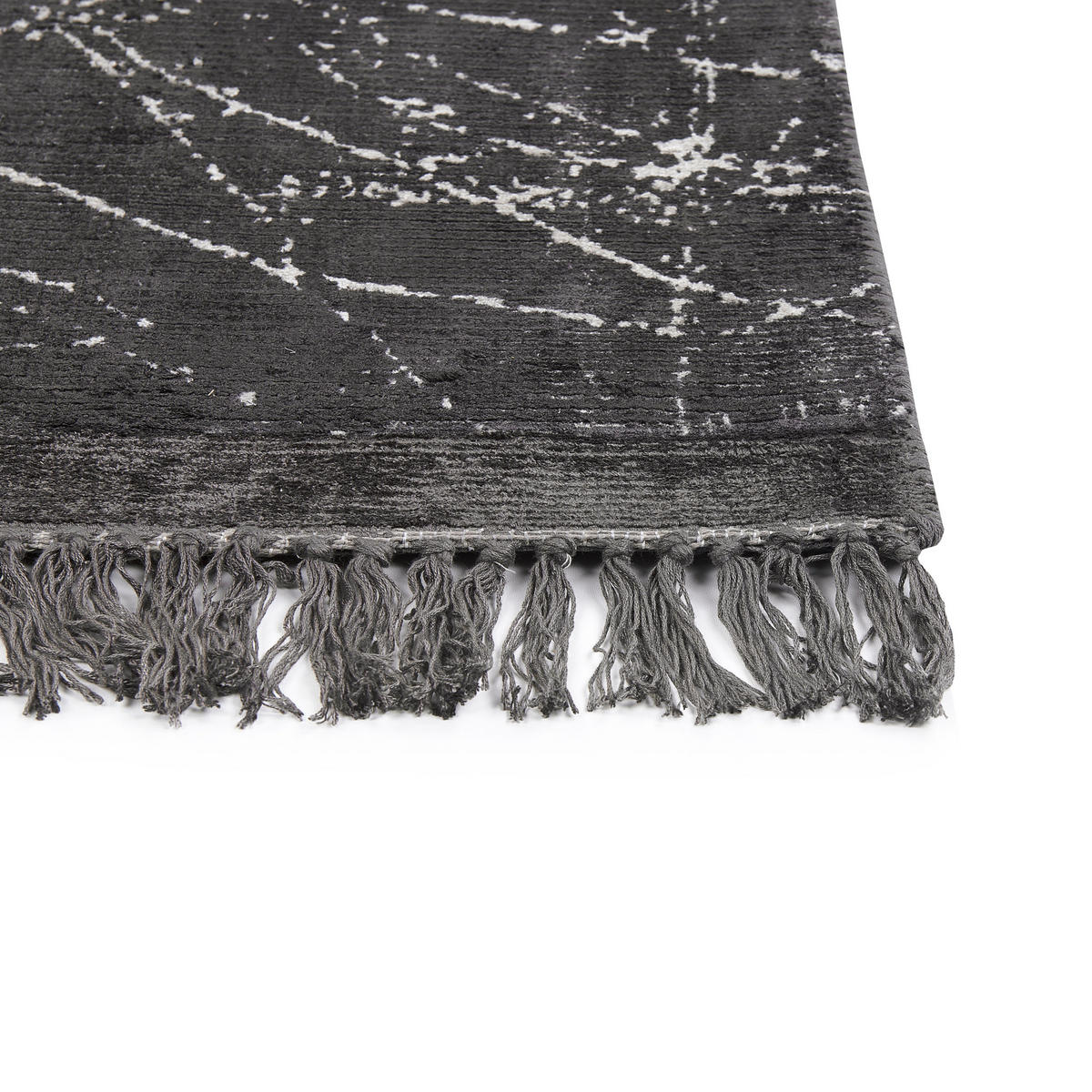 KURZFLOR-TEPPICH Hanli 230/160 cm - Grau, Naturmaterialien (160/230cm) - Beliani
