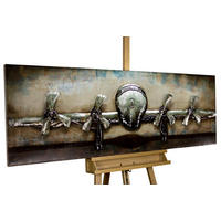METALLBILD Beige 144/44 cm - Beige, Metall (7.6/44cm) - KUNSTLOFT