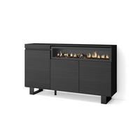 SIDEBOARD schwarz, 150/35/87cm - Schwarz, Holzwerkstoff (150/87/35cm) - Skraut Home