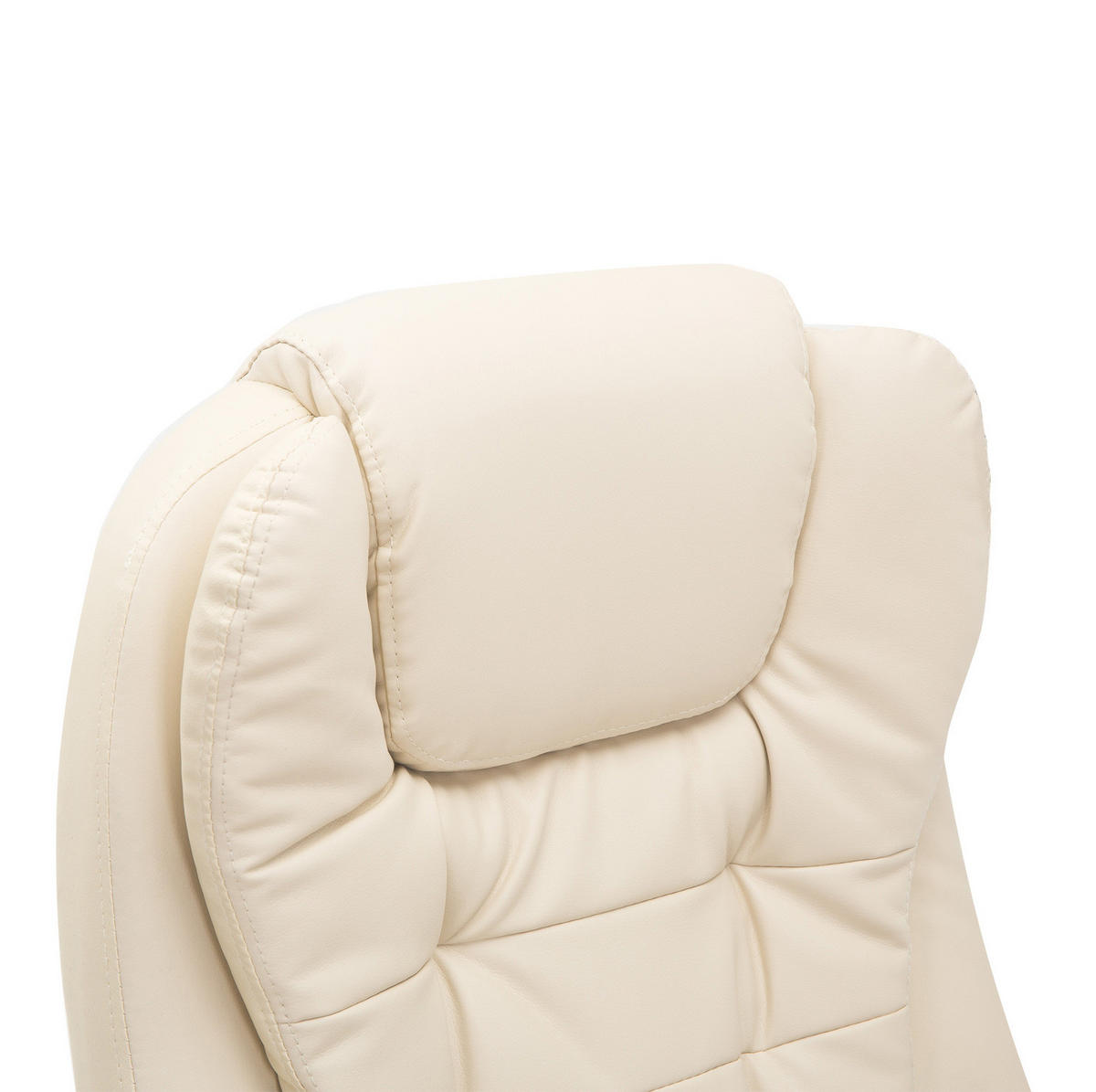 CHEFSESSEL 54/44-54 cm Beige aus Bonded Leather mit Massagefunktion und Wärmefunktion - Beige, Kunststoff (68/121/62cm) - OKMYHOME
