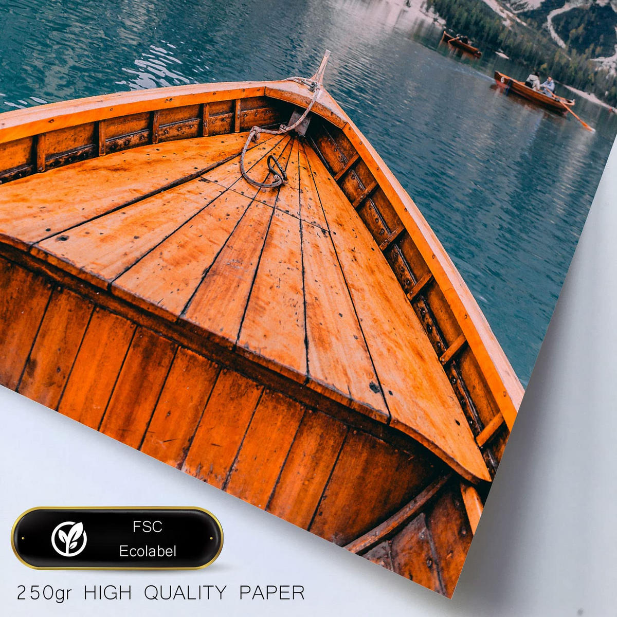 POSTER Set Mit 6 Wintersee Wandbild A3 & A4 Rahmenlos - Klar, Papier (29/3cm) - Nacnic