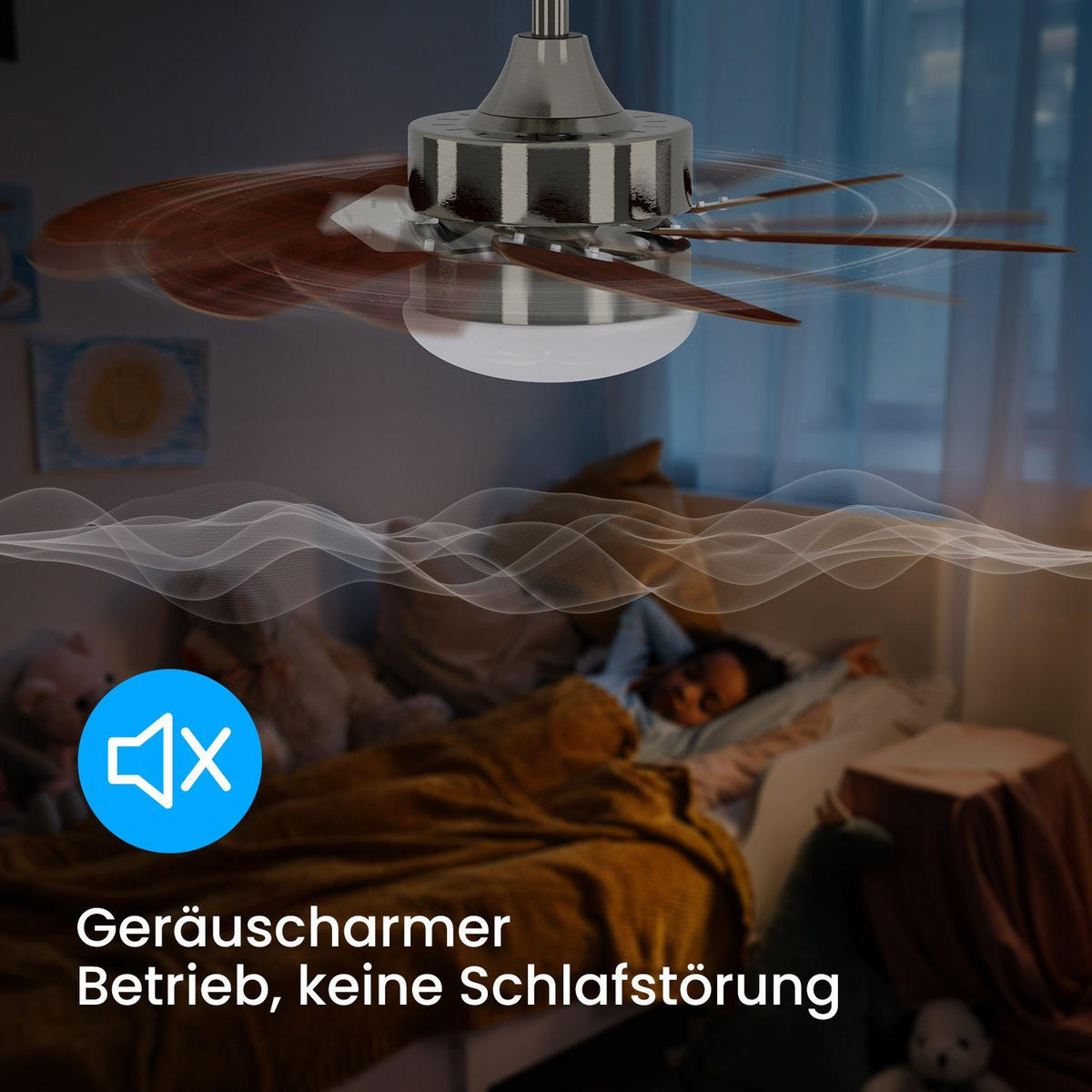 DECKENVENTILATOR Emmendingen II 75/75/43cm - Silberfarben, Metall (75/75/43cm) - Nettlife