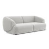 4-SITZER-SOFA Samt Stoff Grau - Silberfarben/Schwarz, Kunststoff/Textil (232/81/98cm) - Makamii