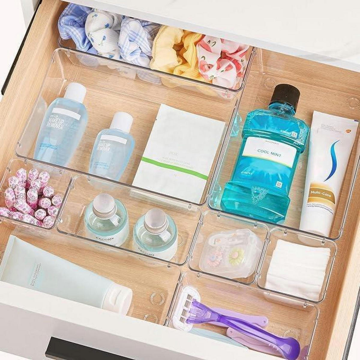 SCHUBLADEN Organizer 15-teiliges Set Klar Kunststoff - Transparent, Kunststoff (15/10.3/22.7cm)