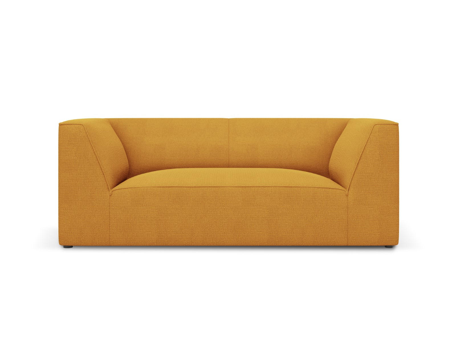 SOFA Ruby aus strukturiertem Stoff gelb 2 Sitzplätze - Gelb, Textil (174/69/93cm) - Micadoni