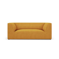 SOFA Ruby aus strukturiertem Stoff gelb 2 Sitzplätze - Gelb, Textil (174/69/93cm) - Micadoni