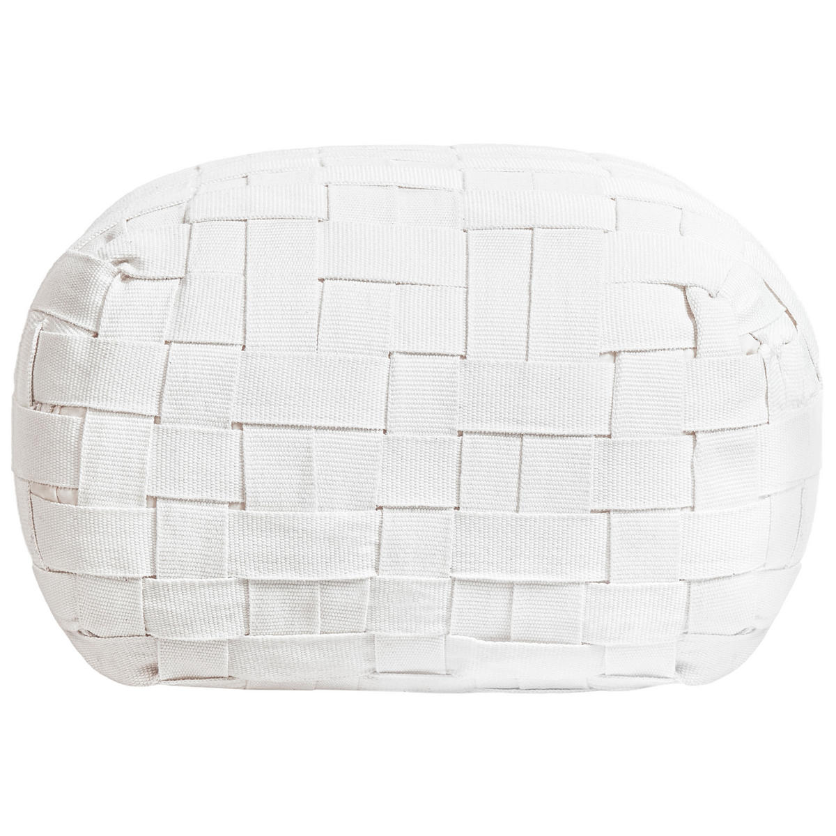 POUF Cremeweiß Bodla - Weiß, Kunststoff (50/30/50cm) - Beliani