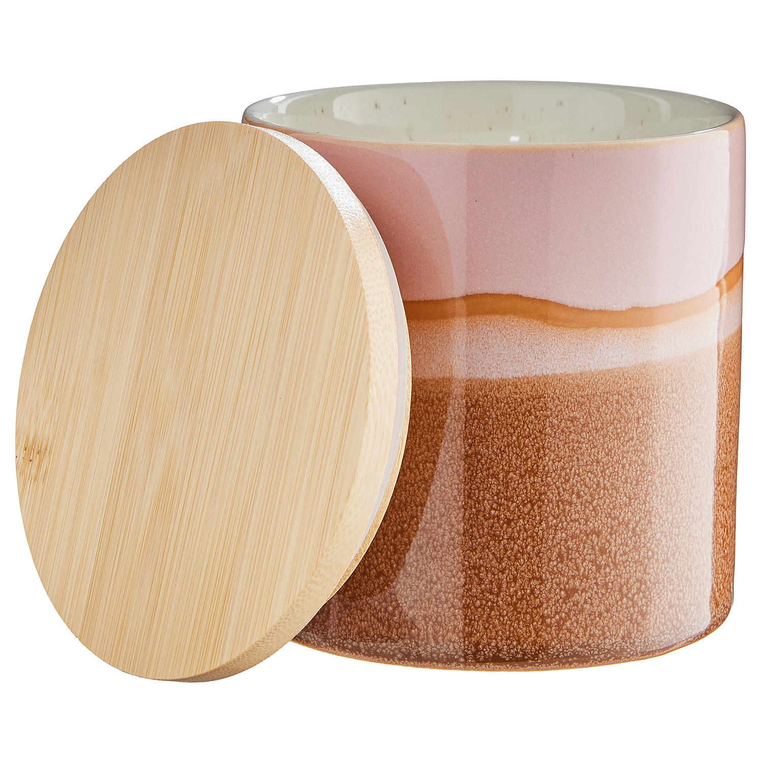 AUFBEWAHRUNGSDOSE Medley - Pink, Keramik/Holz (11/12/11cm) - Butlers