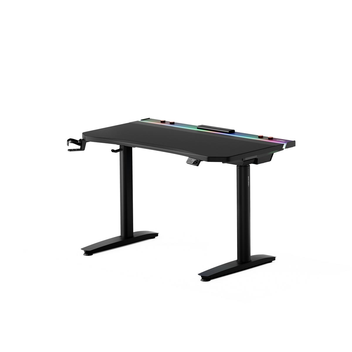 ELEKTRISCH verstellbarer Gaming-Schreibtisch X-Forge 120 x 70 cm - Schwarz, Metall (70/160/73cm) - Diablo Chairs