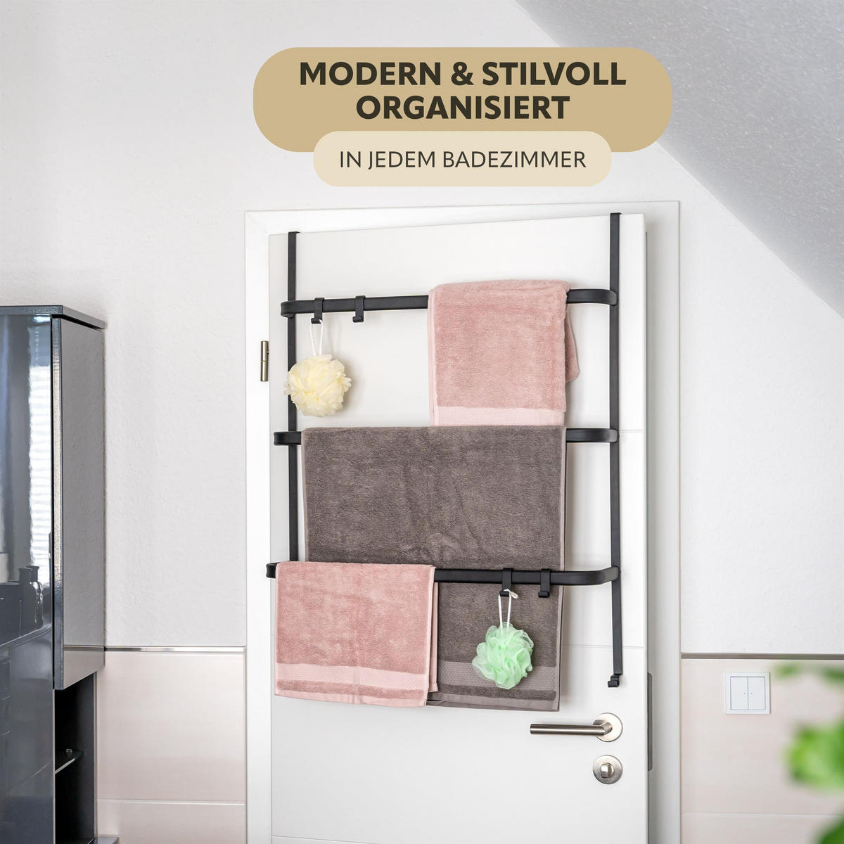 TÜR-HÄNGEREGAL, Metall, schwarz - Schwarz, Metall (65/86/17cm) - bremermann