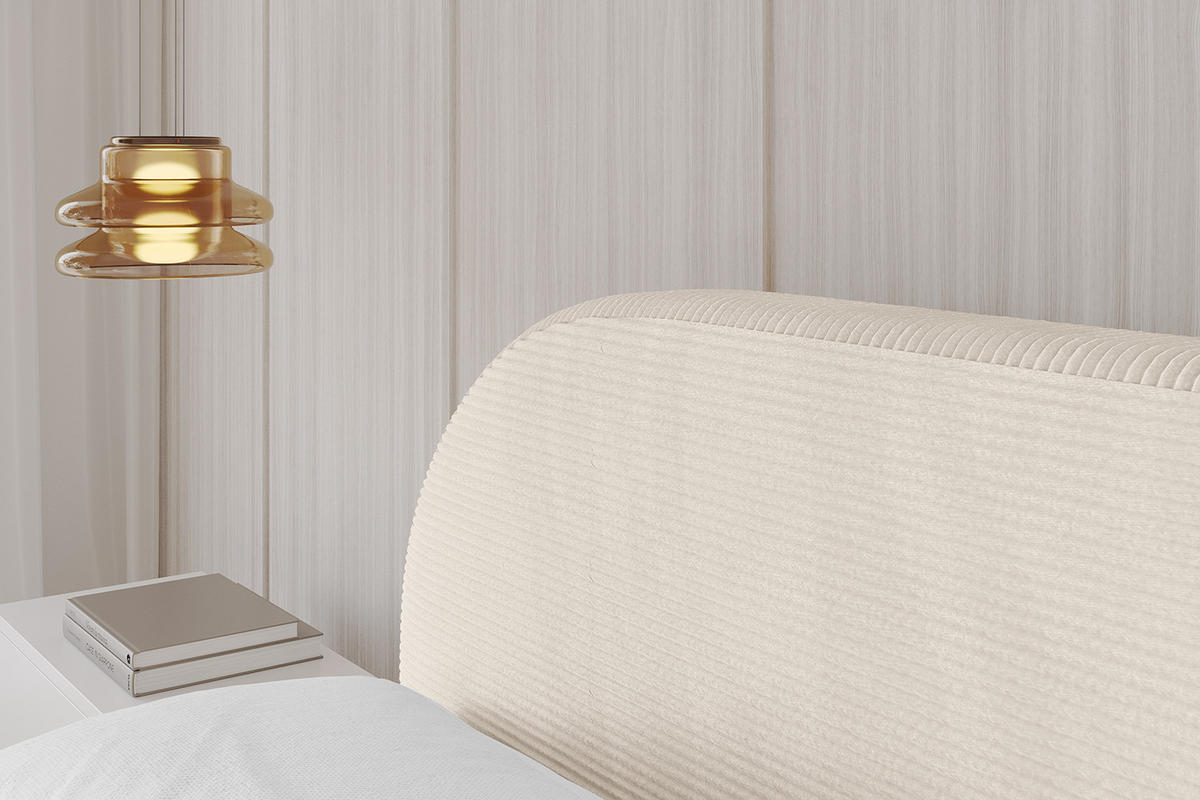 POLSTERBETT mit Bettkasten und Lattenrost, Bett mit Matratze H3/H4 - TIVON-V1 180x200 Beige - Creme, Holzwerkstoff/Textil (180/200cm) - ALTDECOR